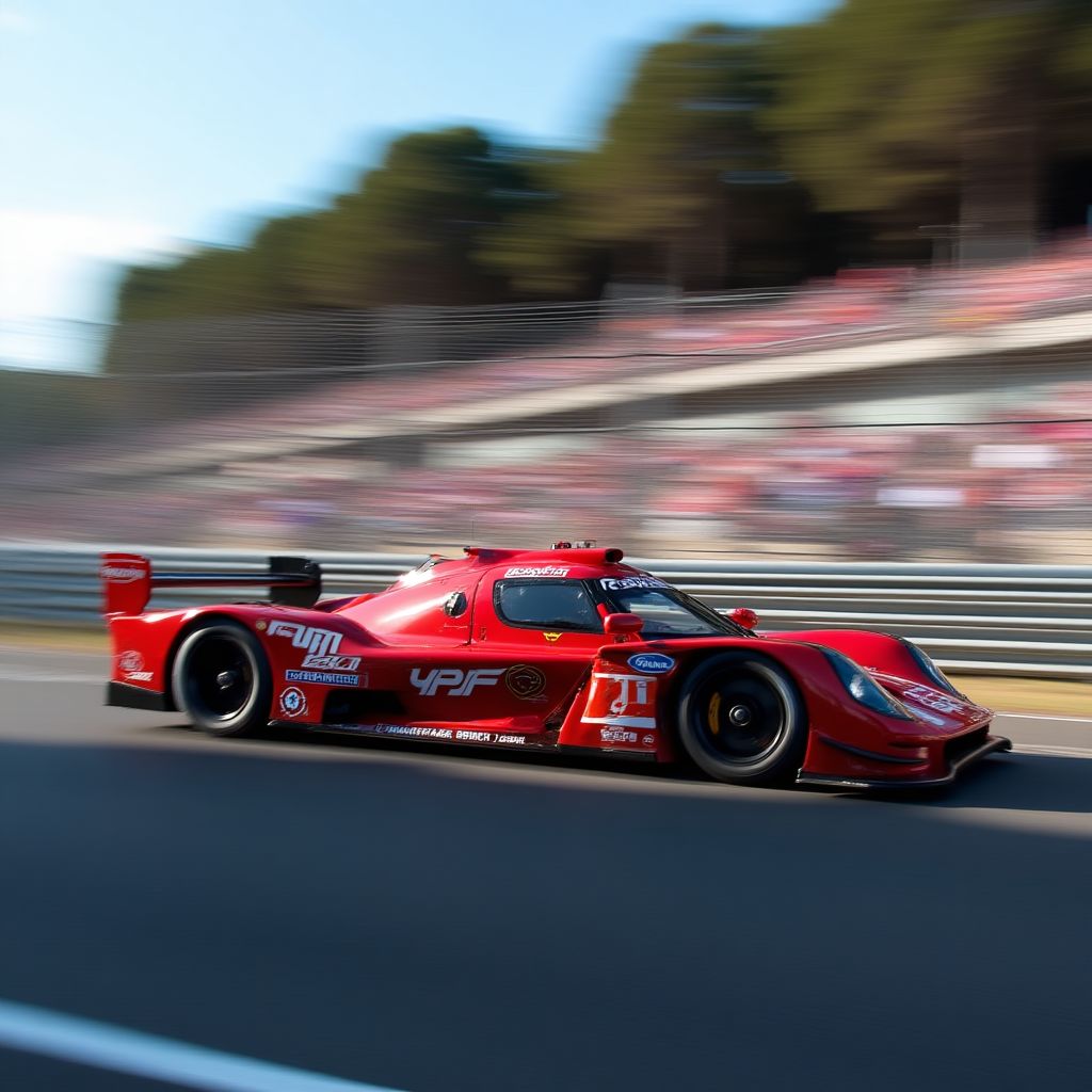 Auto de carreras del equipo YPF en TC2000